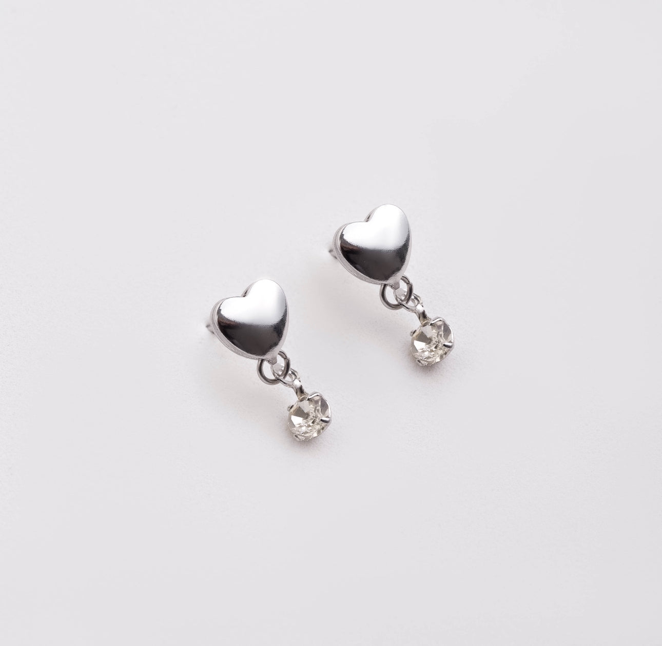 Loves Silver Heart Earrings