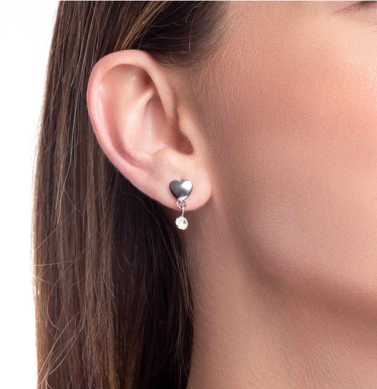 Loves Silver Heart Earrings