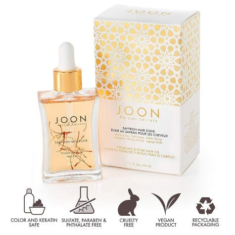 Joon Saffron Hair Elixir with Pistachio & Rose Hair Oil 1.11 fl