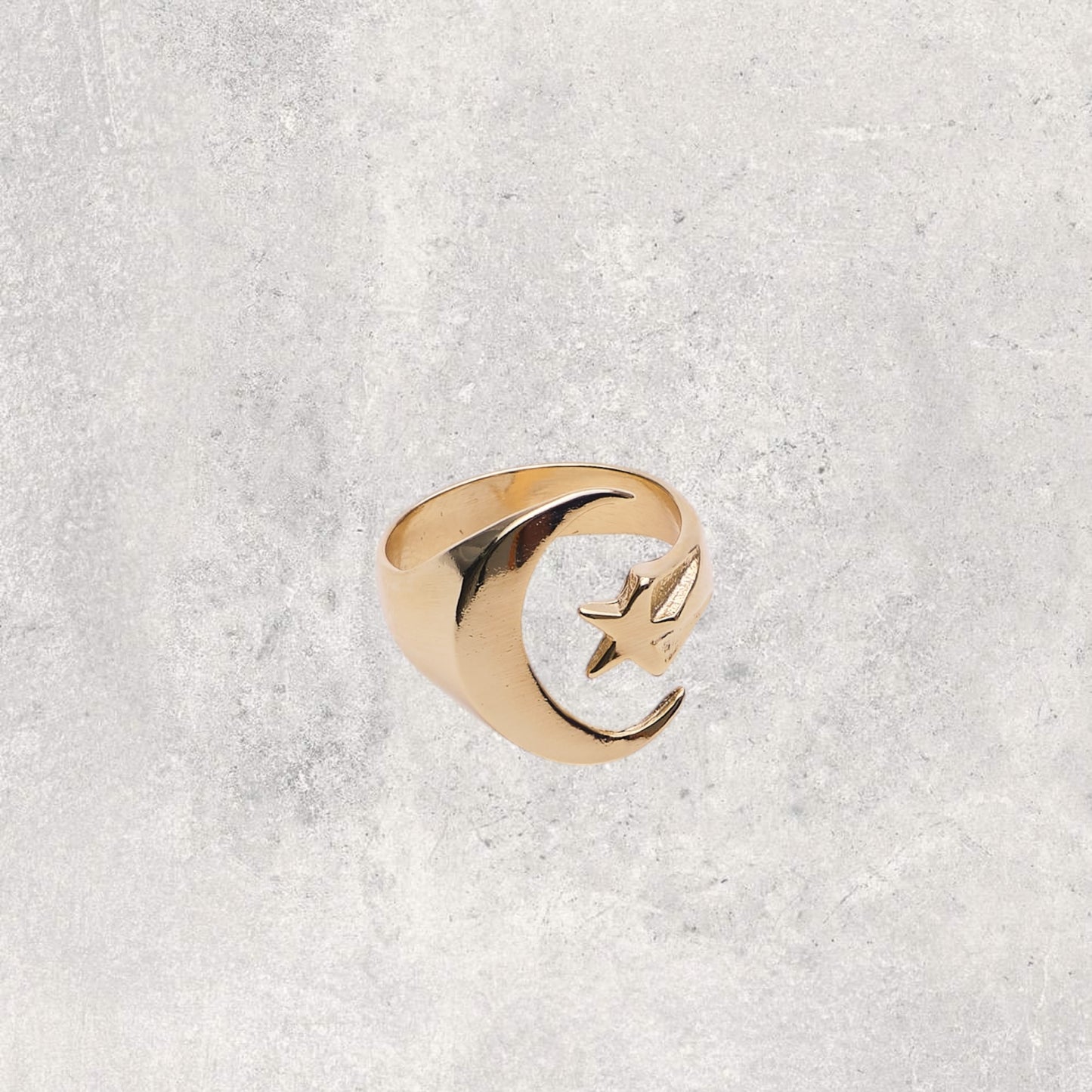 Moon & Star Ring