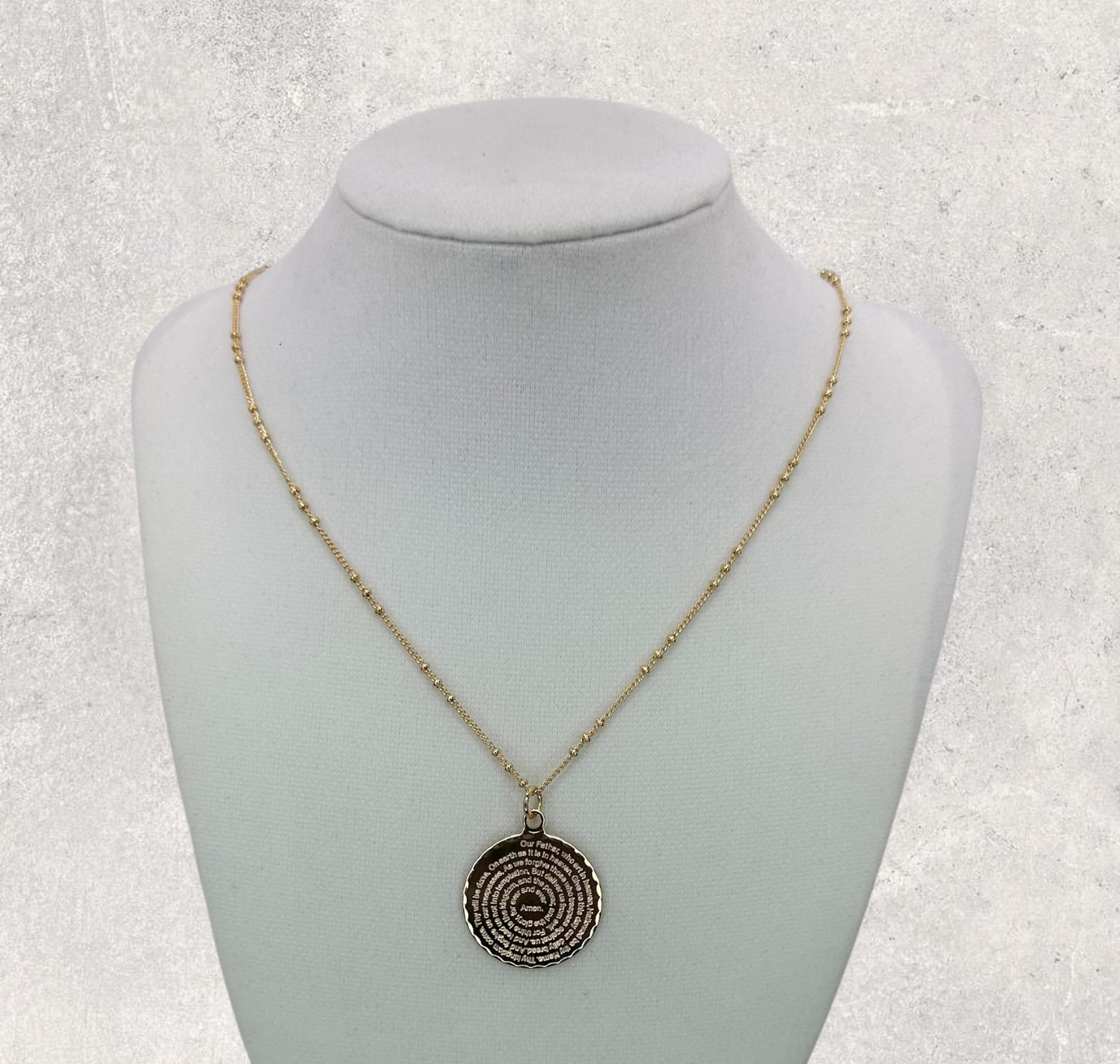 Our Father Medium Prayer Necklace