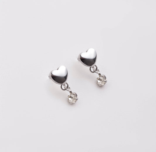 Loves Silver Heart Earrings