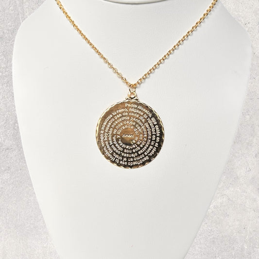 Our Father Large  Prayer  Necklace